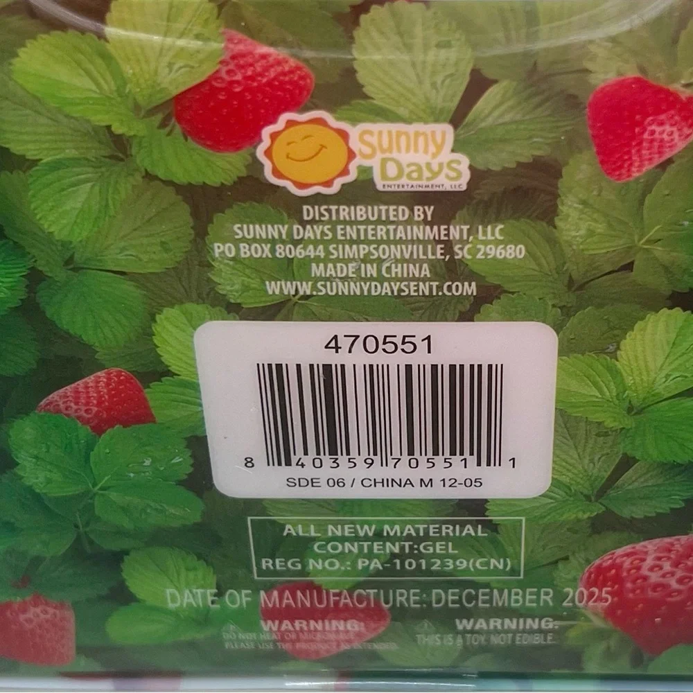 Sunny Days Jumbo SQUEEEZY STRAWBERRY 🍓 Squishy Sensory Stress Relief Toy VIRAL